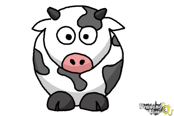 Cartoon Cow Drawing Intricate Artwork