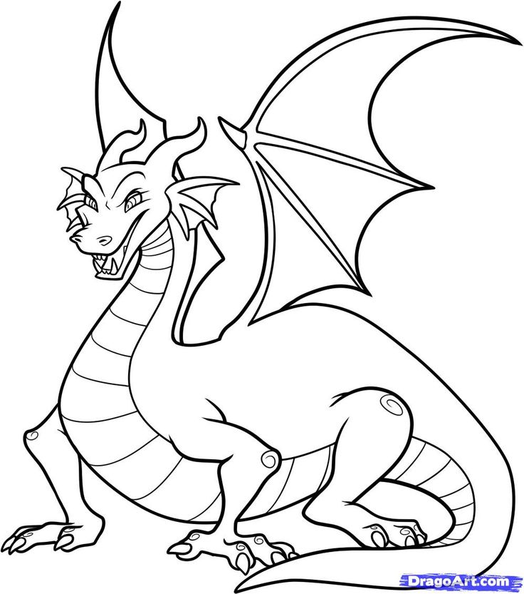 Cartoon Dragon Drawing Amazing Sketch
