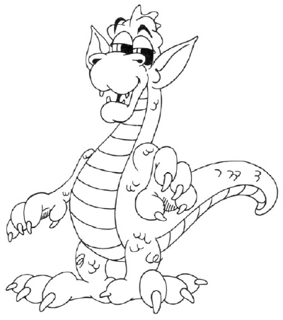 Cartoon Dragon Drawing Modern Sketch