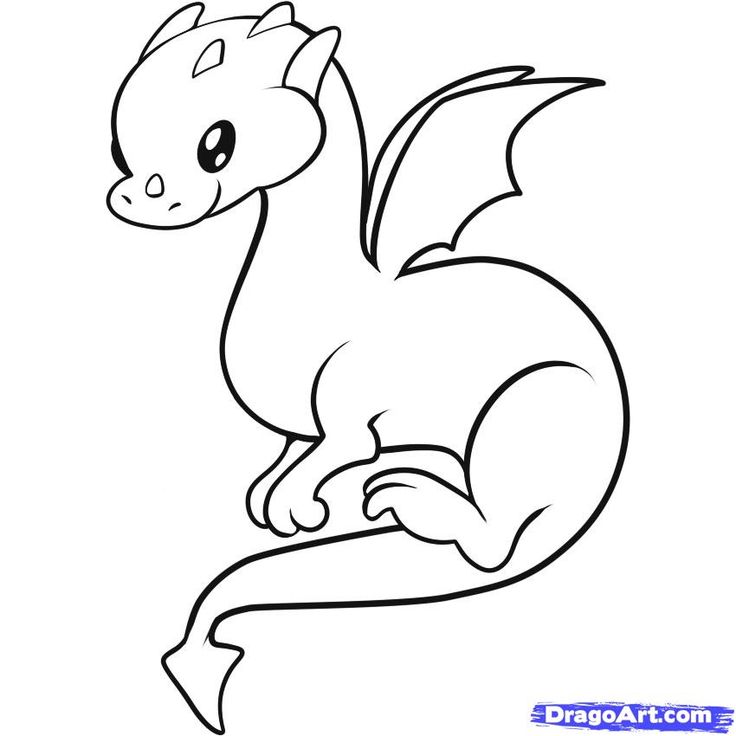 Cartoon Dragon Drawing Realistic Sketch