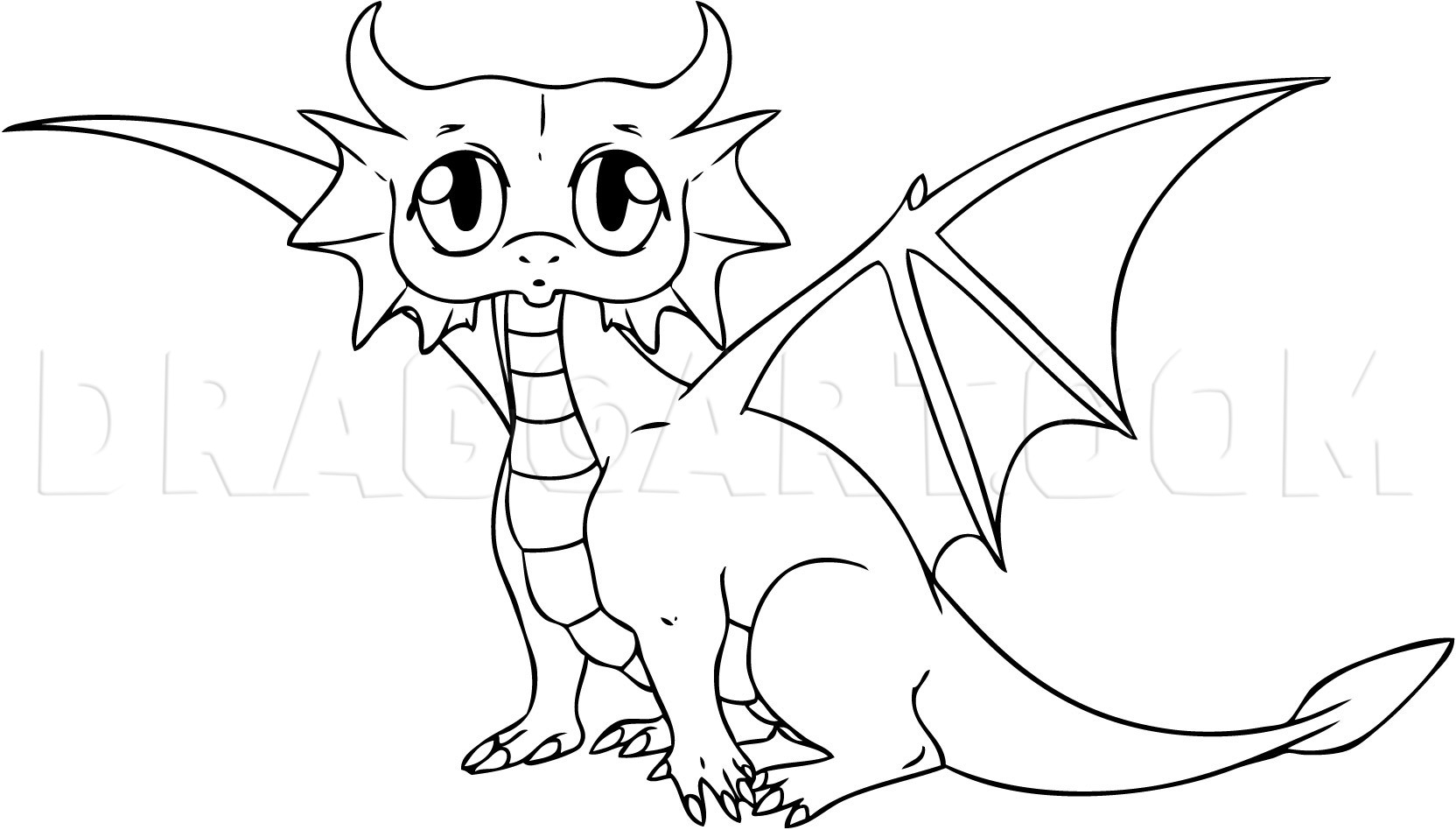 Cartoon Dragon Drawing Sketch