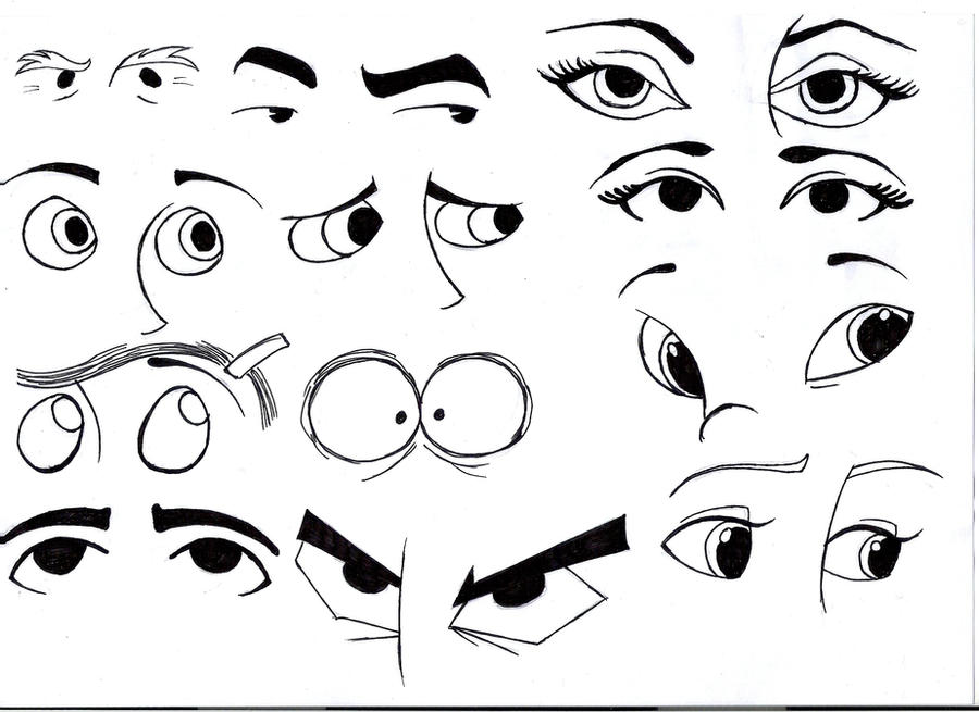 Cartoon Eyeball Drawing Sketch