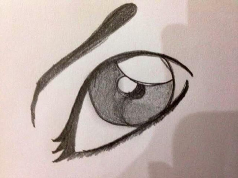 Cartoon Eyes Drawing Intricate Artwork