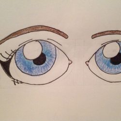 Cartoon Eyes Drawing Realistic Sketch