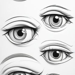 Cartoon Eyes Drawing Sketch Image