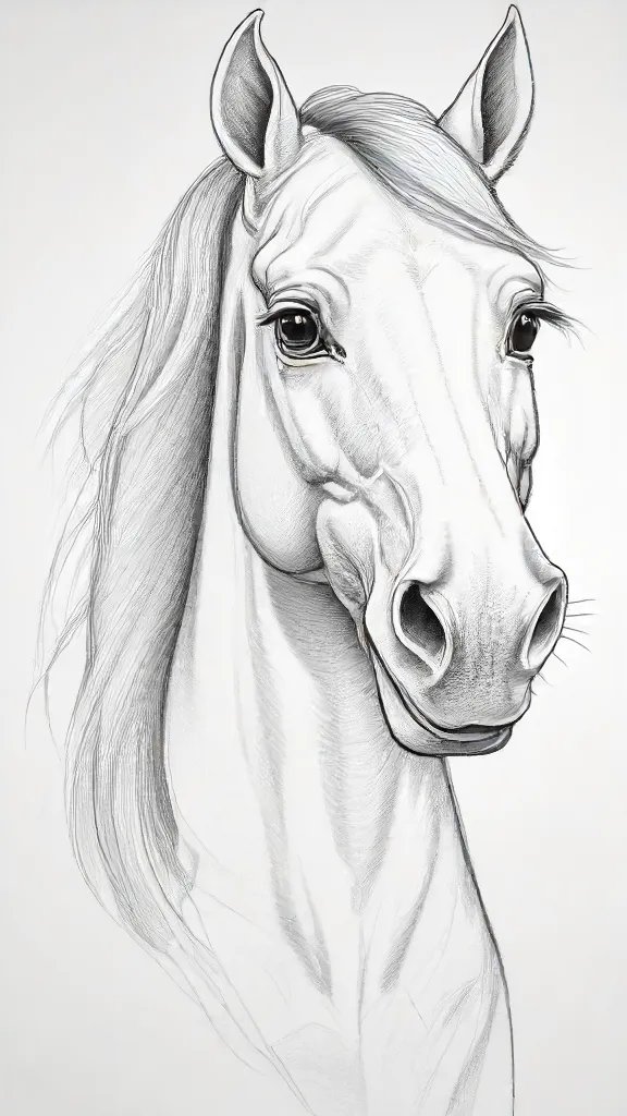 Cartoon Horse Drawing Sketch Image