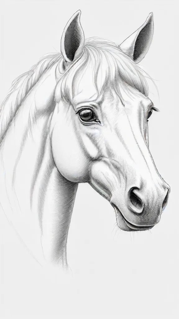 Cartoon Horse Drawing Sketch Photo