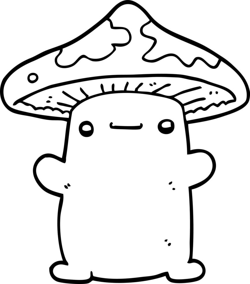 Cartoon Mushroom Drawing Artistic Sketching