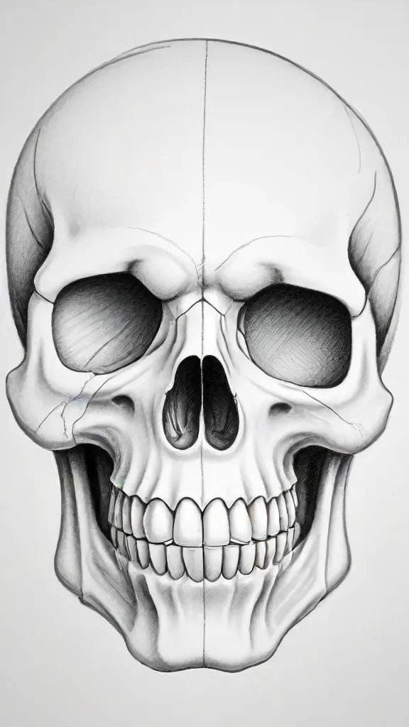 Cartoon Skull Drawing Sketch Picture