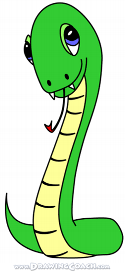 Cartoon Snake Drawing Artistic Sketching