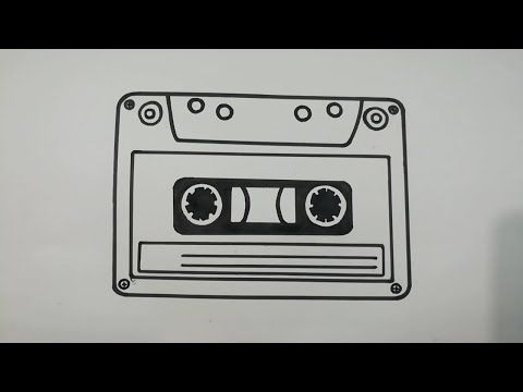 Cassette Tape Drawing Realistic Sketch