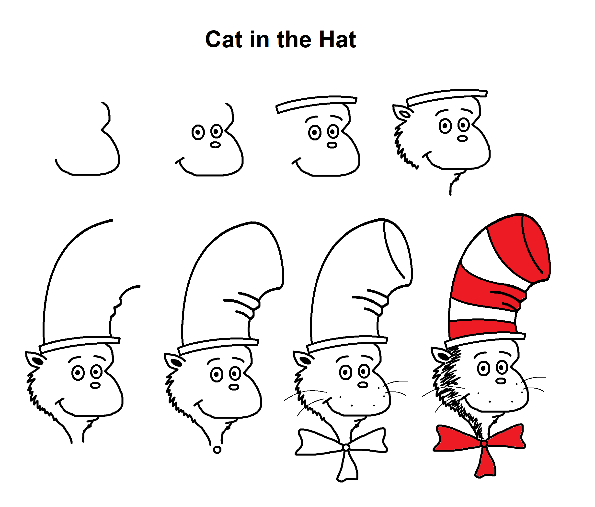 Cat In The Hat Drawing Artistic Sketching
