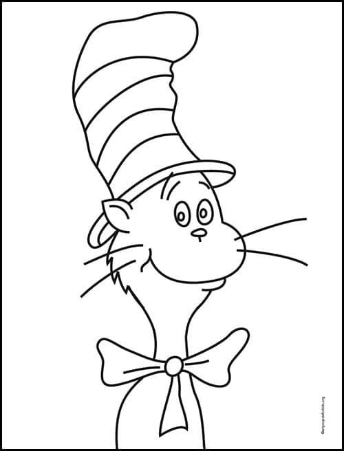 Cat In The Hat Drawing Hand drawn Sketch