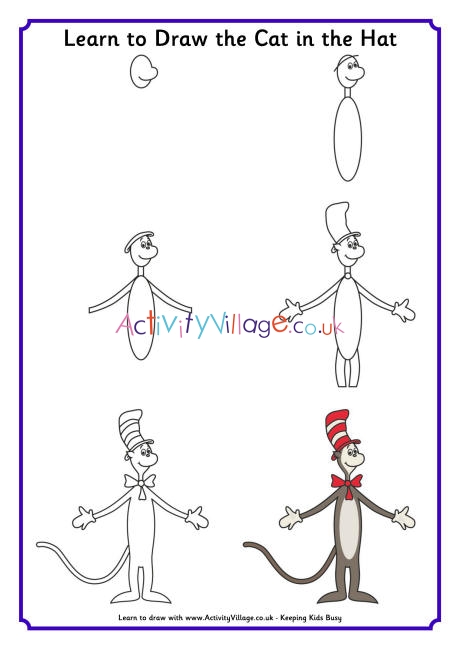 Cat In The Hat Drawing Intricate Artwork