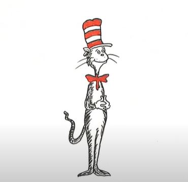 Cat In The Hat Drawing Modern Sketch
