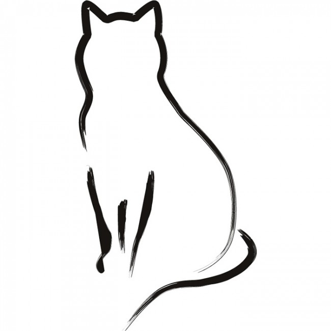 Cat Outline Drawing Picture