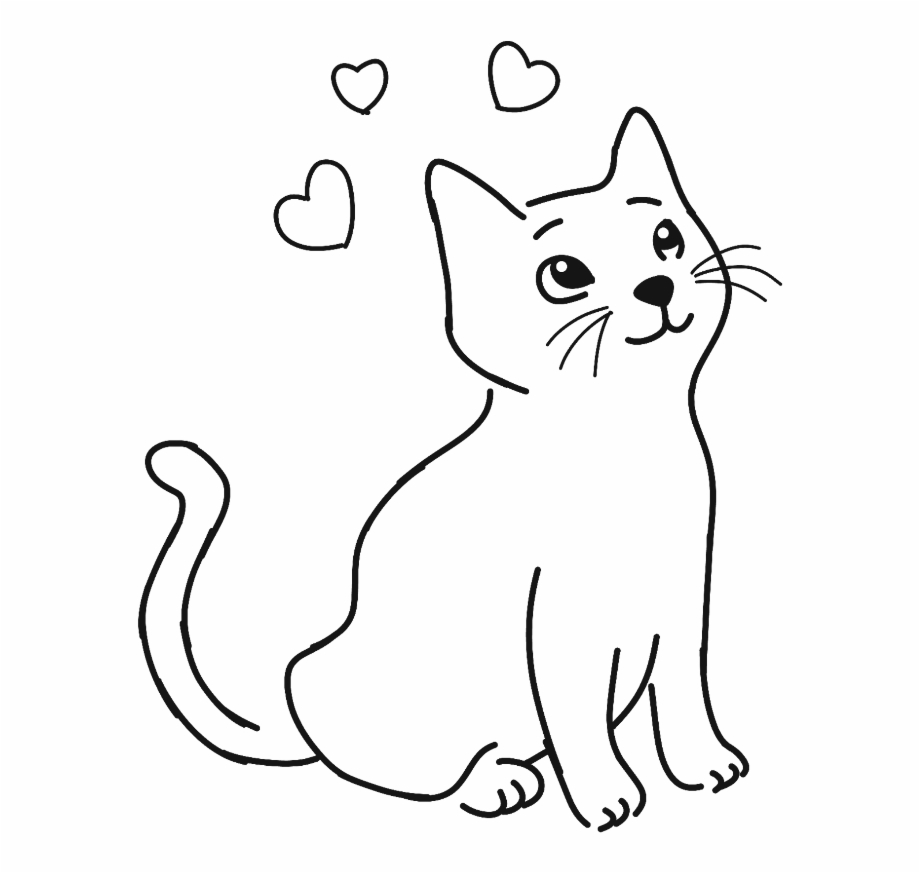 Cat Outline Drawing