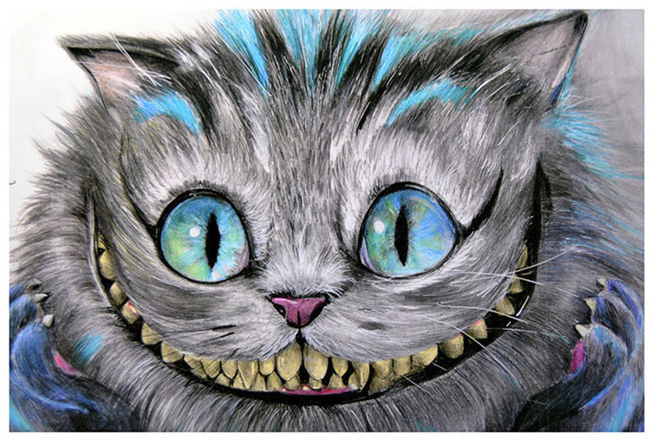 Cheshire Cat Drawing Hand drawn Sketch