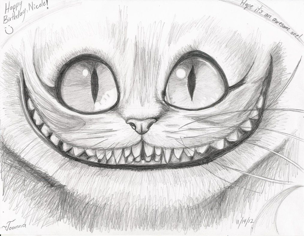 Cheshire Cat Drawing Stunning Sketch