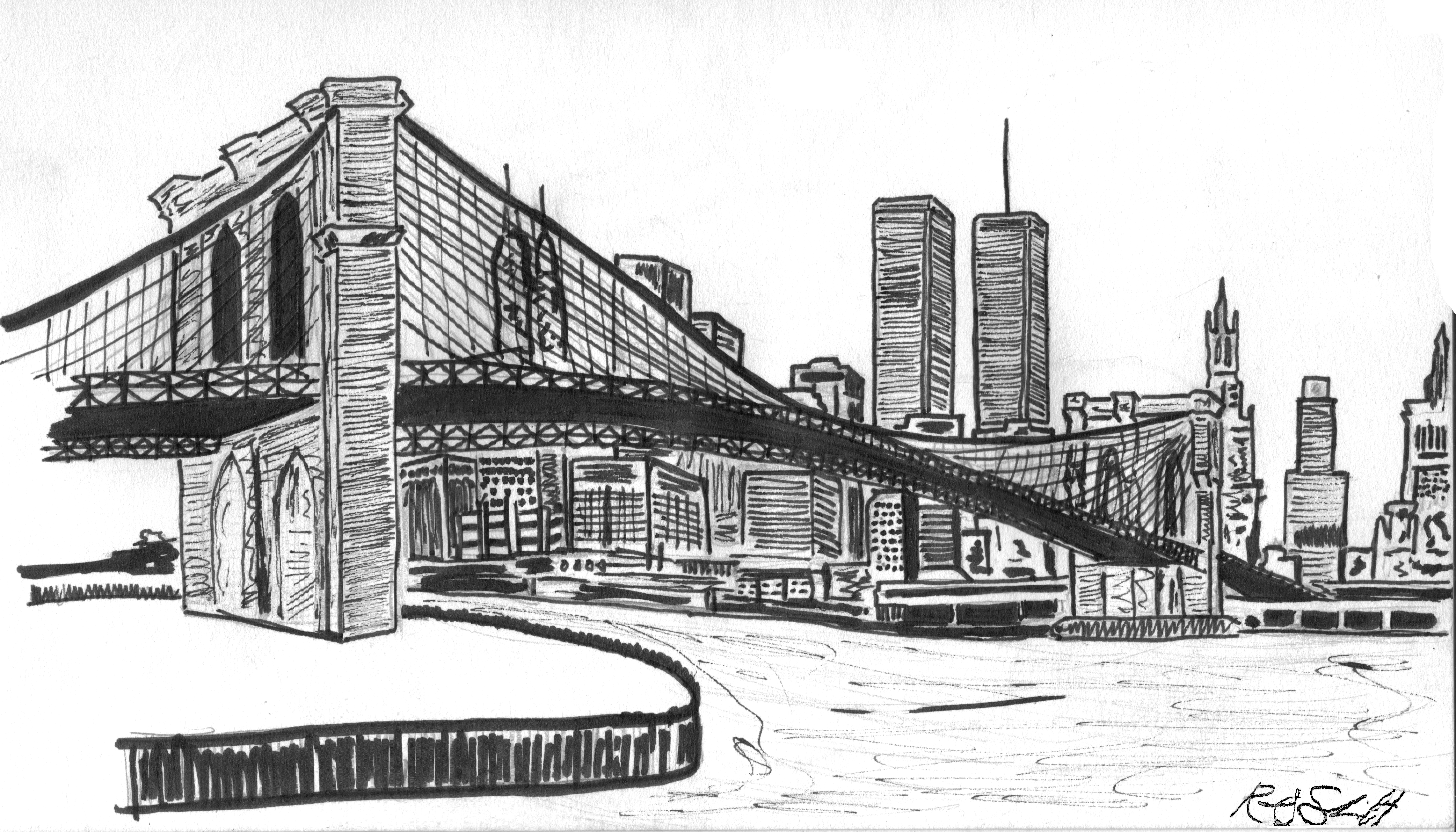 City Drawing Detailed Sketch