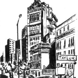City Drawing Modern Sketch
