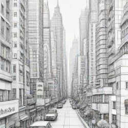 City Drawing Sketch Photo