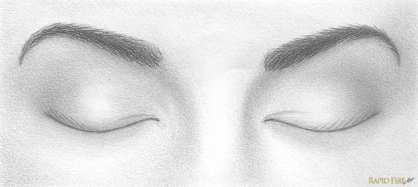 Closed Eyes Drawing Sketch
