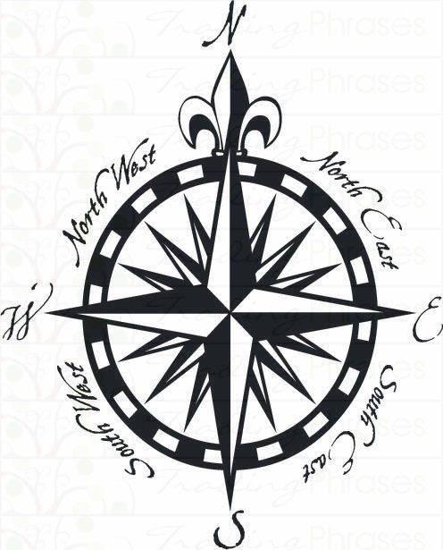 Compass Rose Drawing Sketch