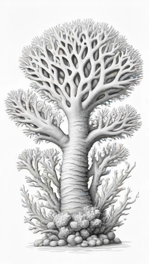 Coral Drawing Art Sketch Image