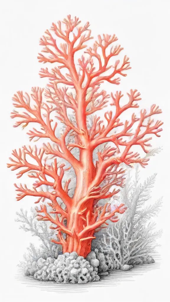 Coral Drawing Sketch Photo