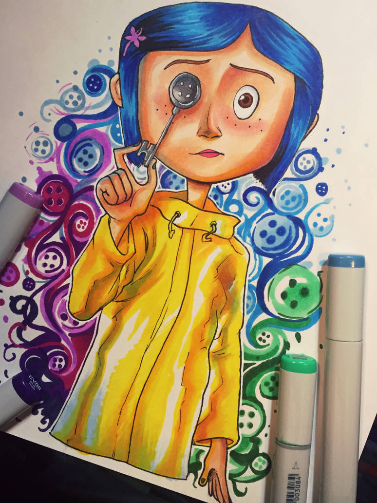 Coraline Drawing Realistic Sketch