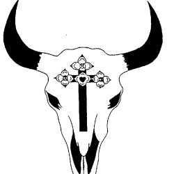 Cow Skull Drawing Sketch