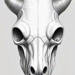 Cow Skull Drawing Sketch Photo