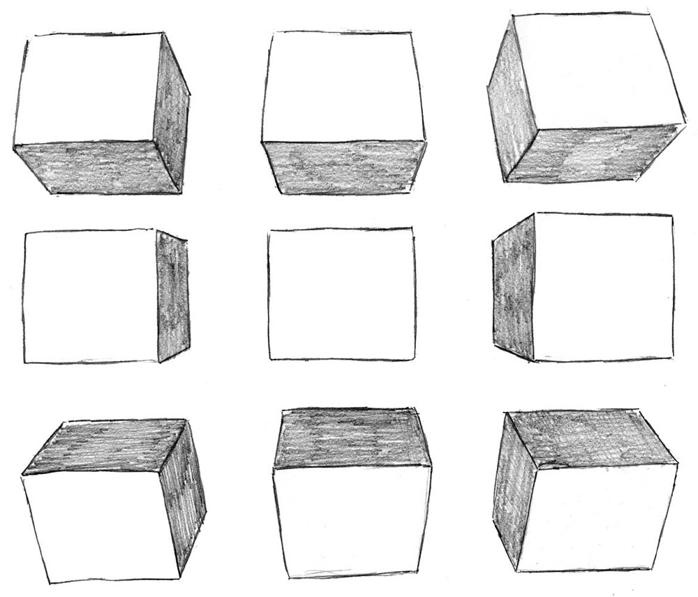Cube Drawing Unique Art