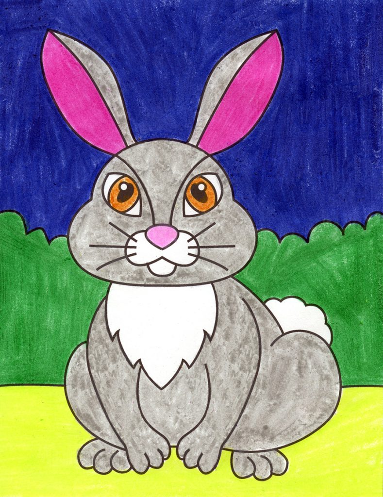 Cute Bunny Drawing Fine Art