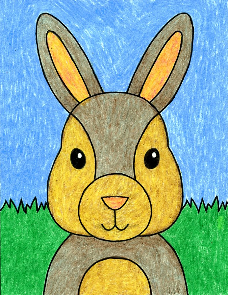 Cute Bunny Drawing Realistic Sketch