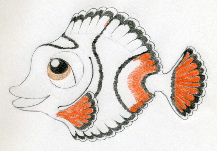 Cute Fish Drawing Fine Art