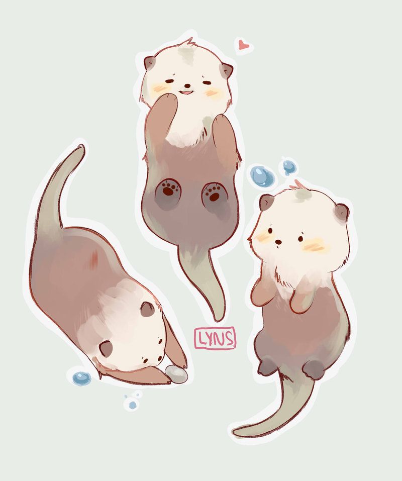Cute Otter Drawing Image