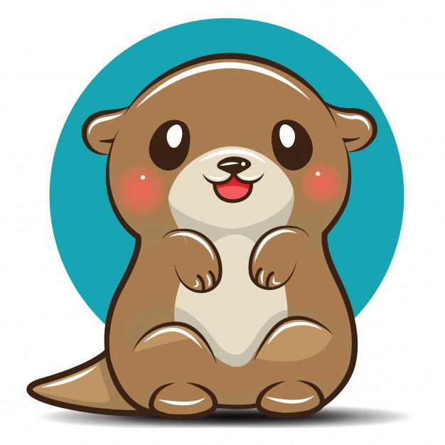 Cute Otter Drawing Picture