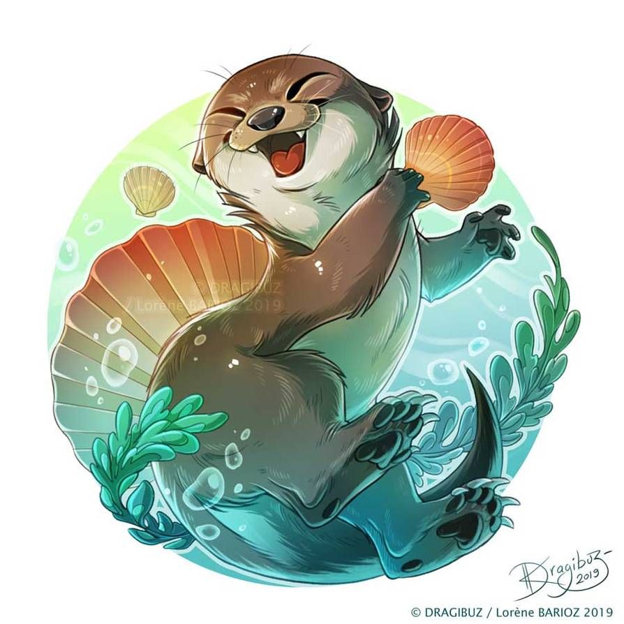 Cute Otter Drawing Stunning Sketch