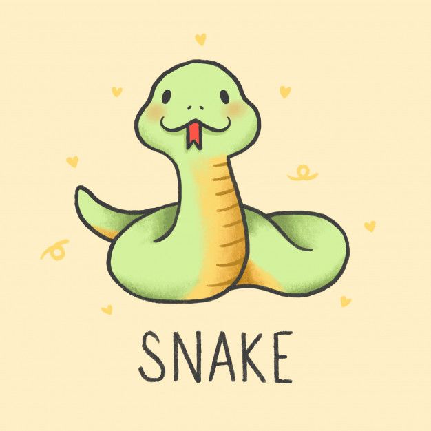 Cute Snake Drawing Art