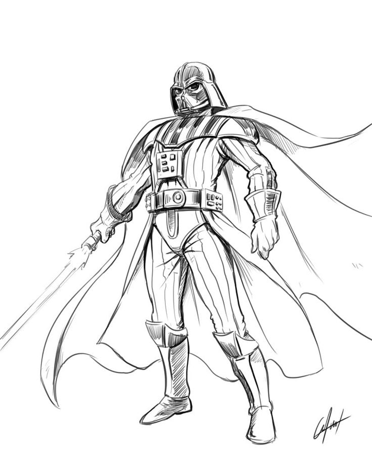 Darth Vader Drawing Realistic Sketch