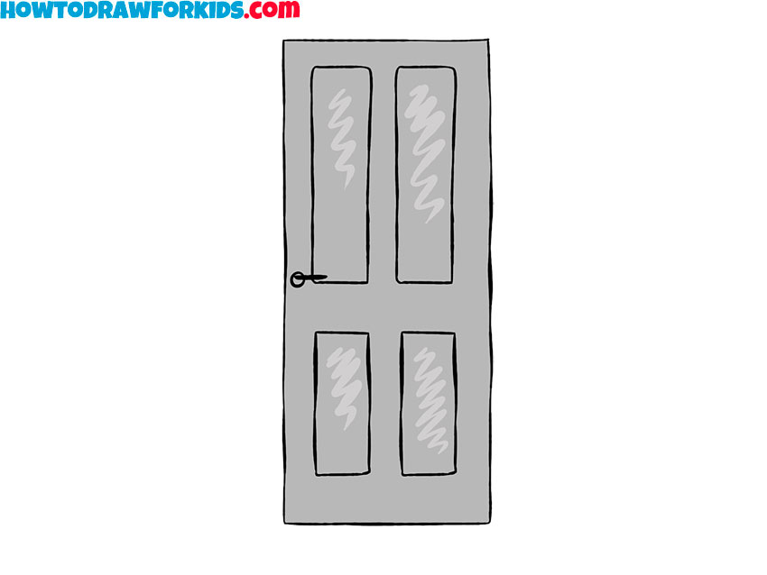 Door Drawing Detailed Sketch