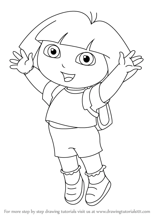 Dora Drawing Amazing Sketch