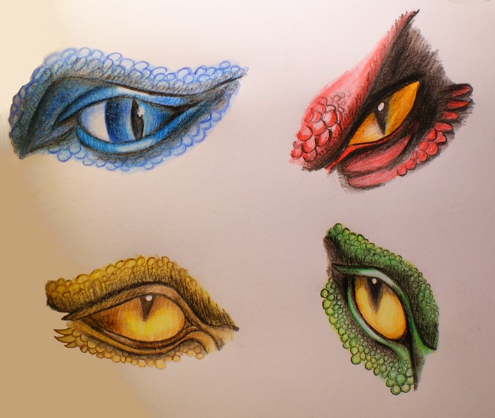 Dragon Eyes Drawing Hand Drawn Sketch