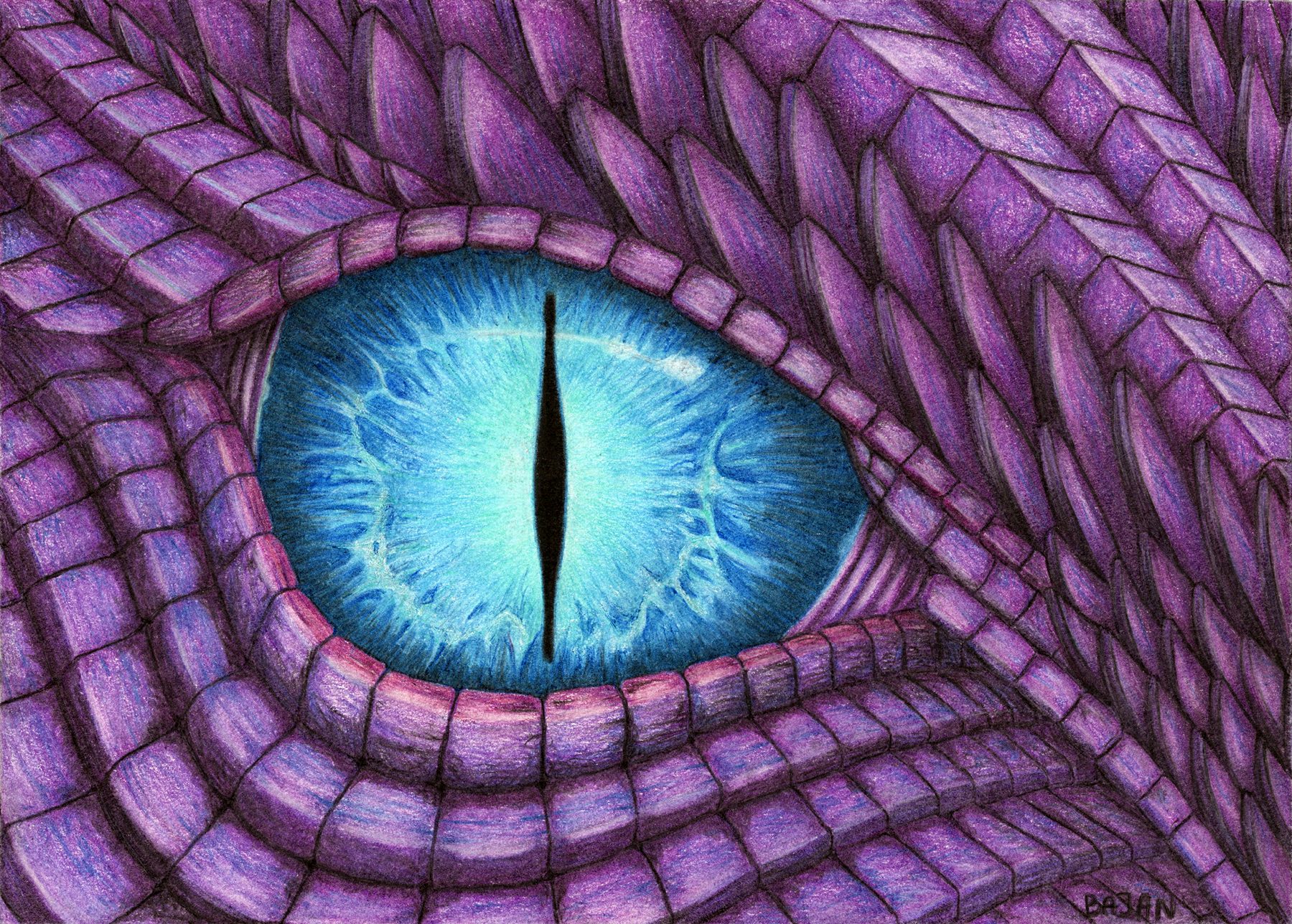 Dragon Eyes Drawing Intricate Artwork