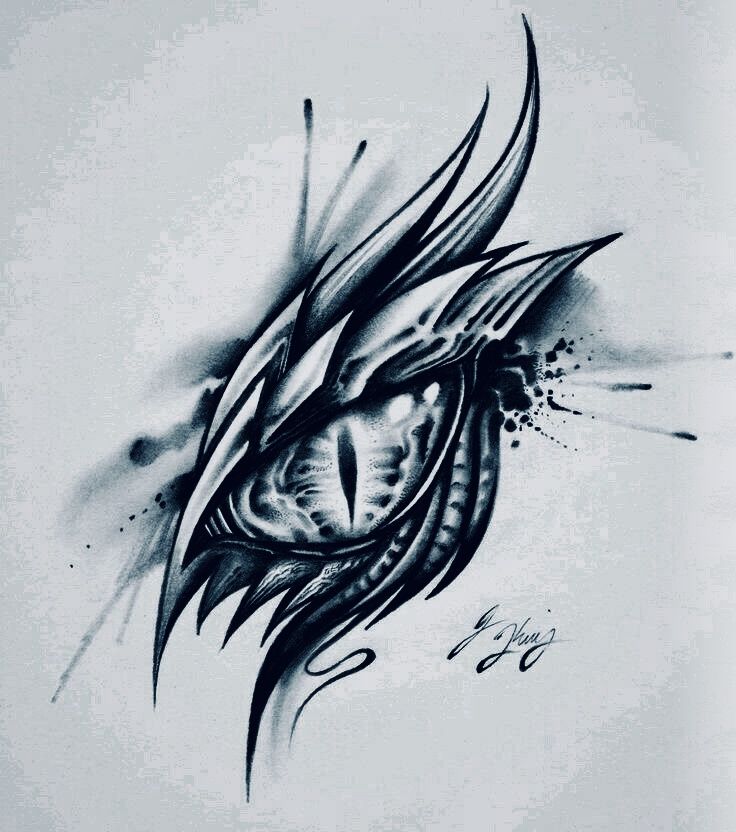 Dragon Eyes Drawing Realistic Sketch