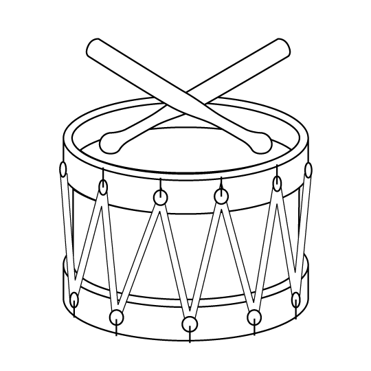 Drum Drawing Unique Art