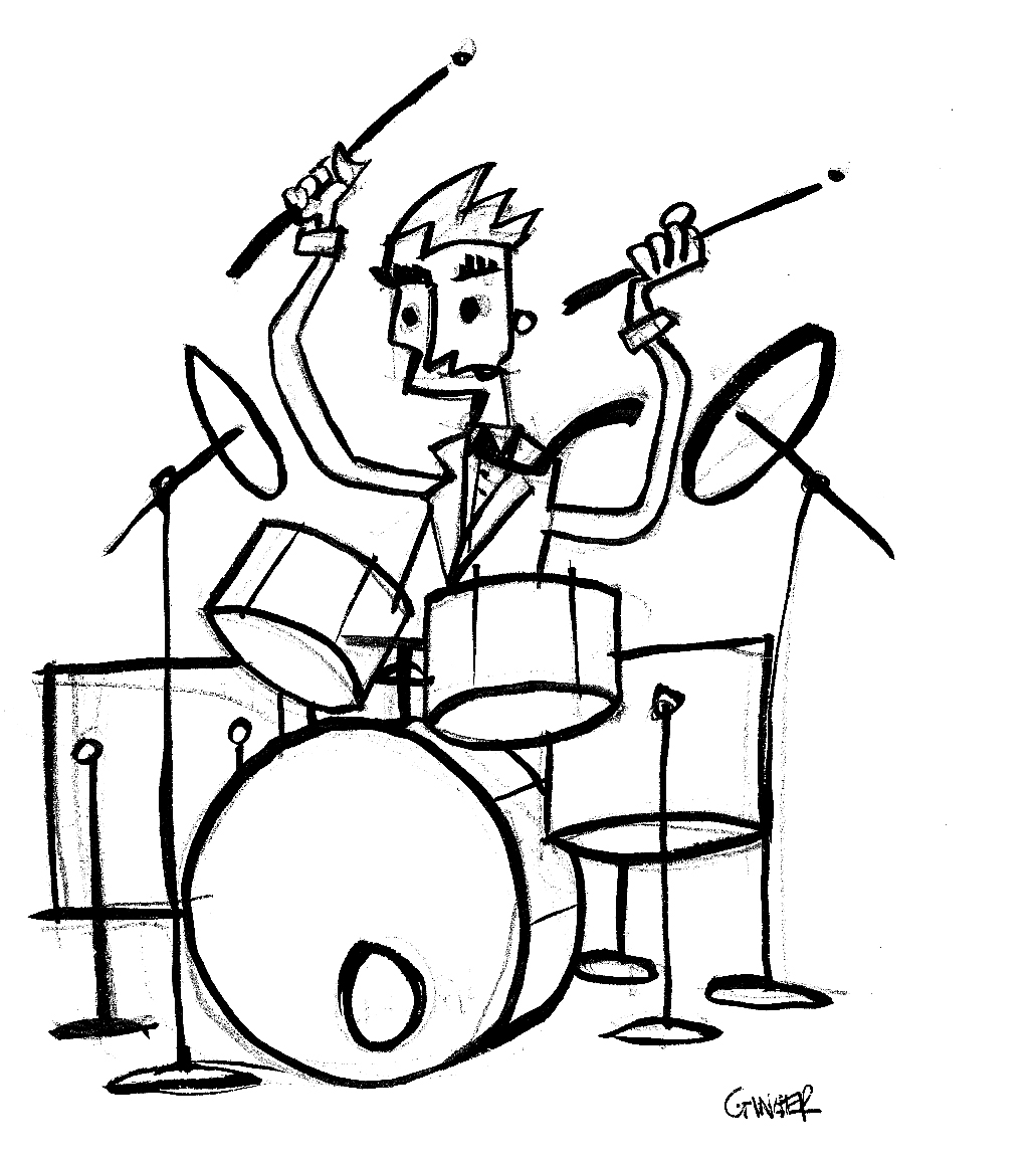 Drummer Drawing Hand drawn Sketch