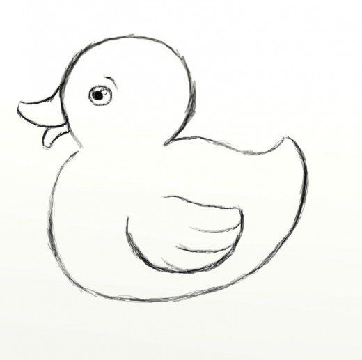 Duck Drawing Modern Sketch